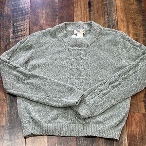 Green Cable Knit Sweater